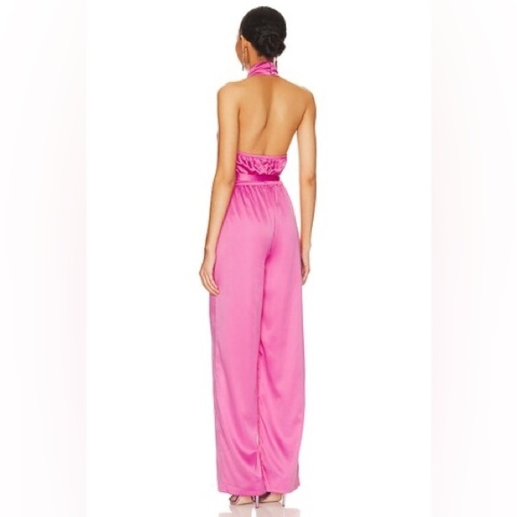 NWOT MORE TO COME x Revolve Janece Keyhole Jumpsuit in Pink size small (no belt) - Picture 4 of 11